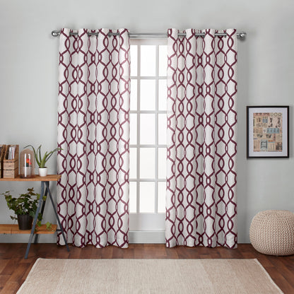 ATI Home Kochi Light Filtering Linen Blend Grommet Top Curtain Panel Pair