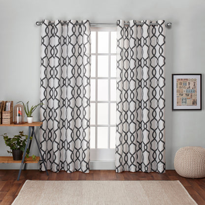 ATI Home Kochi Light Filtering Linen Blend Grommet Top Curtain Panel Pair