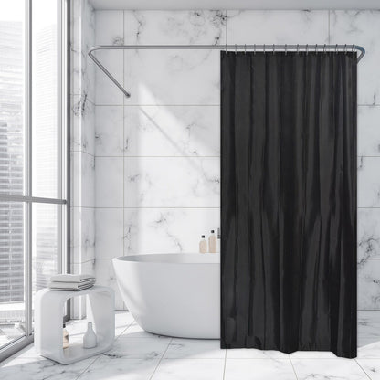 Extra Long Shower Curtain Polyester 12 Rings 79L x 71W