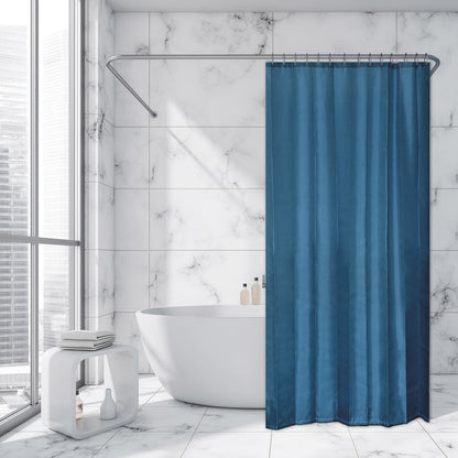 Extra Long Shower Curtain Polyester 12 Rings 79L x 71W