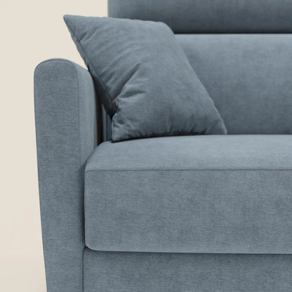 Francy divano letto angolare sfoderabile - penisola contenitore e poggiatesta reclinabili in tessuto smacchiabile T17 carta da zucchero