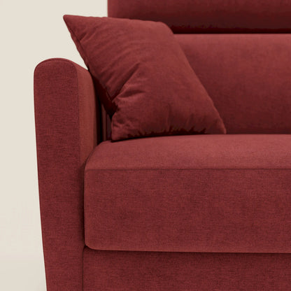 Francy divano letto angolare sfoderabile - penisola contenitore e poggiatesta reclinabili in tessuto smacchiabile T17 rosso