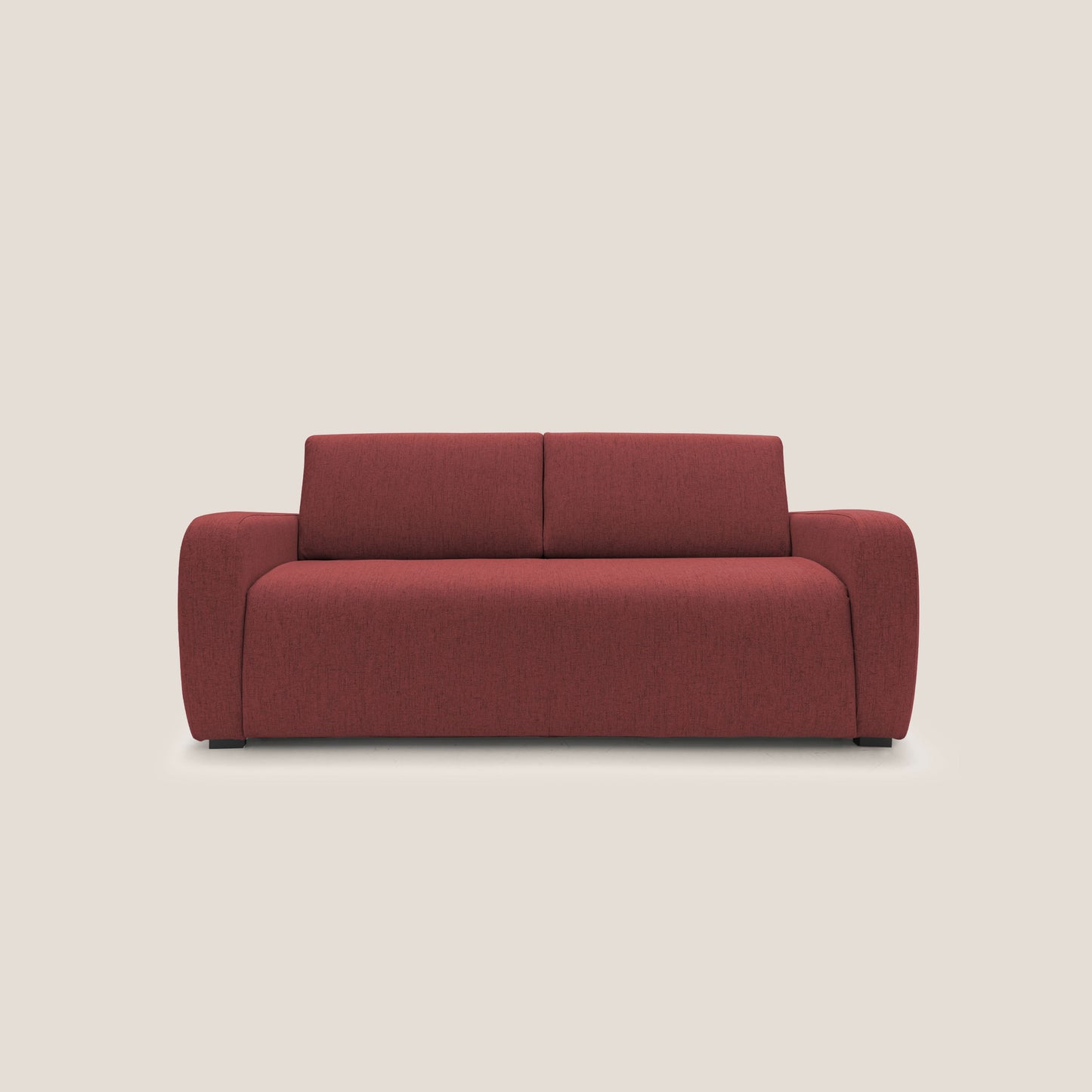 Duna Divano letto matrimoniale con materasso 20 cm in tessuto impermeabile T03 rosso