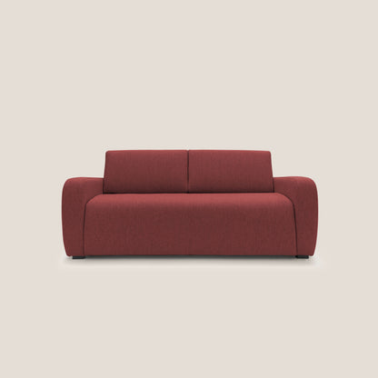 Duna Divano letto matrimoniale con materasso 20 cm in tessuto impermeabile T03 rosso