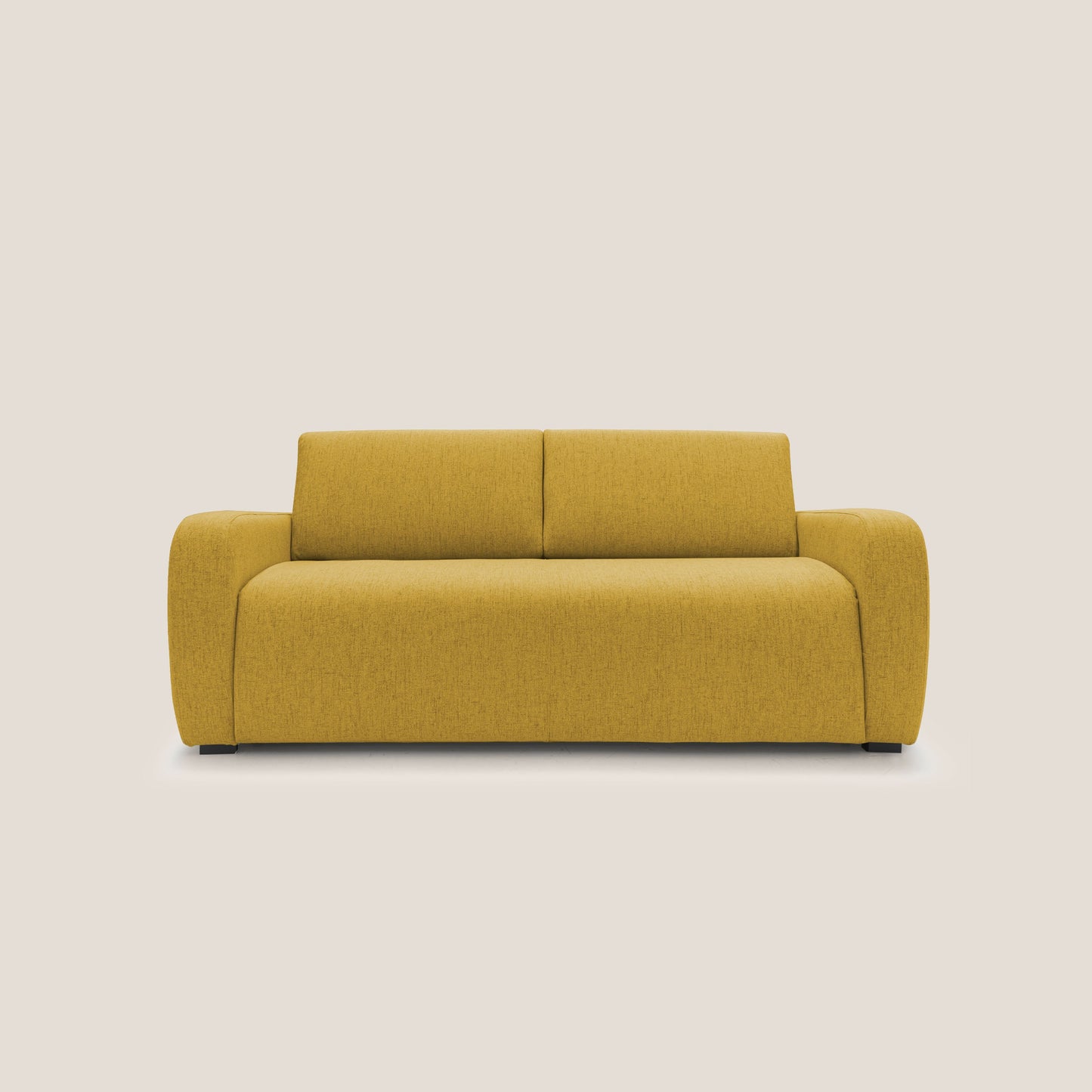 Duna Divano letto matrimoniale con materasso 20 cm in tessuto impermeabile T03 giallo