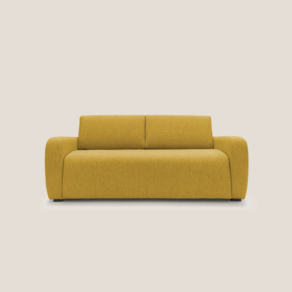 Duna Divano letto matrimoniale con materasso 20 cm in tessuto impermeabile T03 giallo
