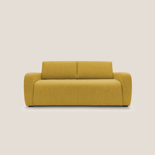 Duna Divano letto matrimoniale con materasso 20 cm in tessuto impermeabile T03 giallo
