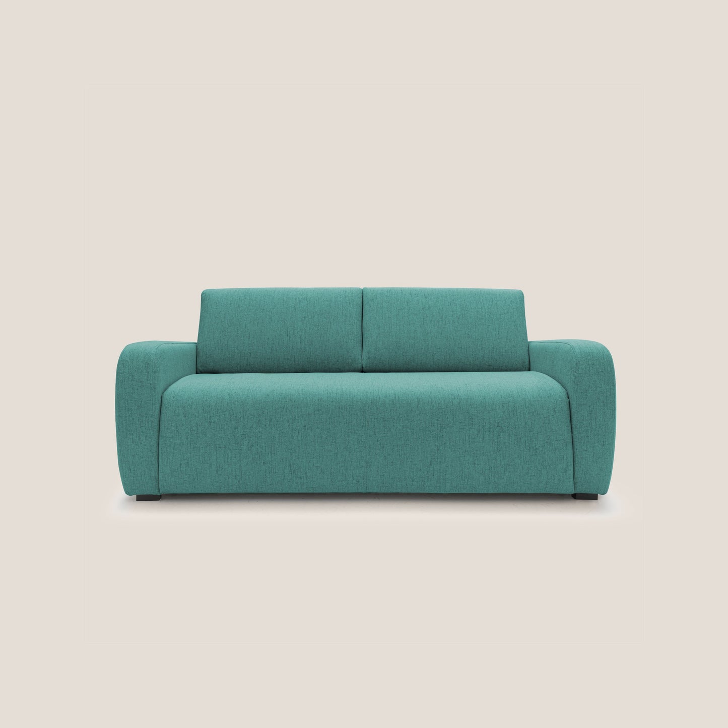 Duna Divano letto matrimoniale con materasso 20 cm in tessuto impermeabile T03 verde acqua