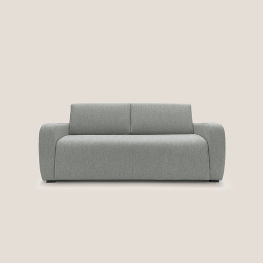 Duna Divano letto matrimoniale con materasso 20 cm in tessuto impermeabile T03 grigio chiaro