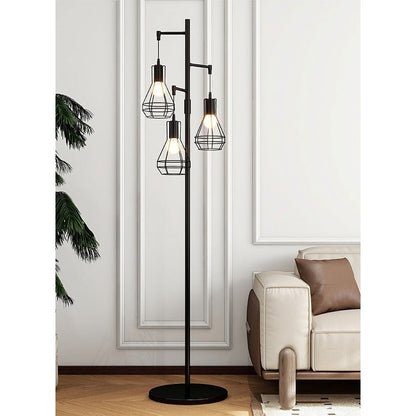 Farmhouse Industrial Floor Lamp Standing Tree Tall Lamp