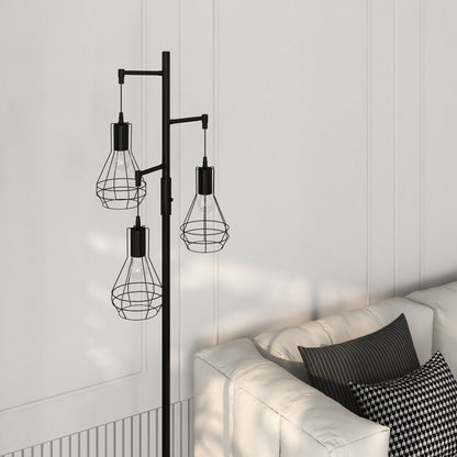 Farmhouse Industrial Floor Lamp Standing Tree Tall Lamp