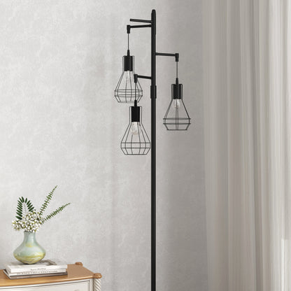 Farmhouse Industrial Floor Lamp Standing Tree Tall Lamp