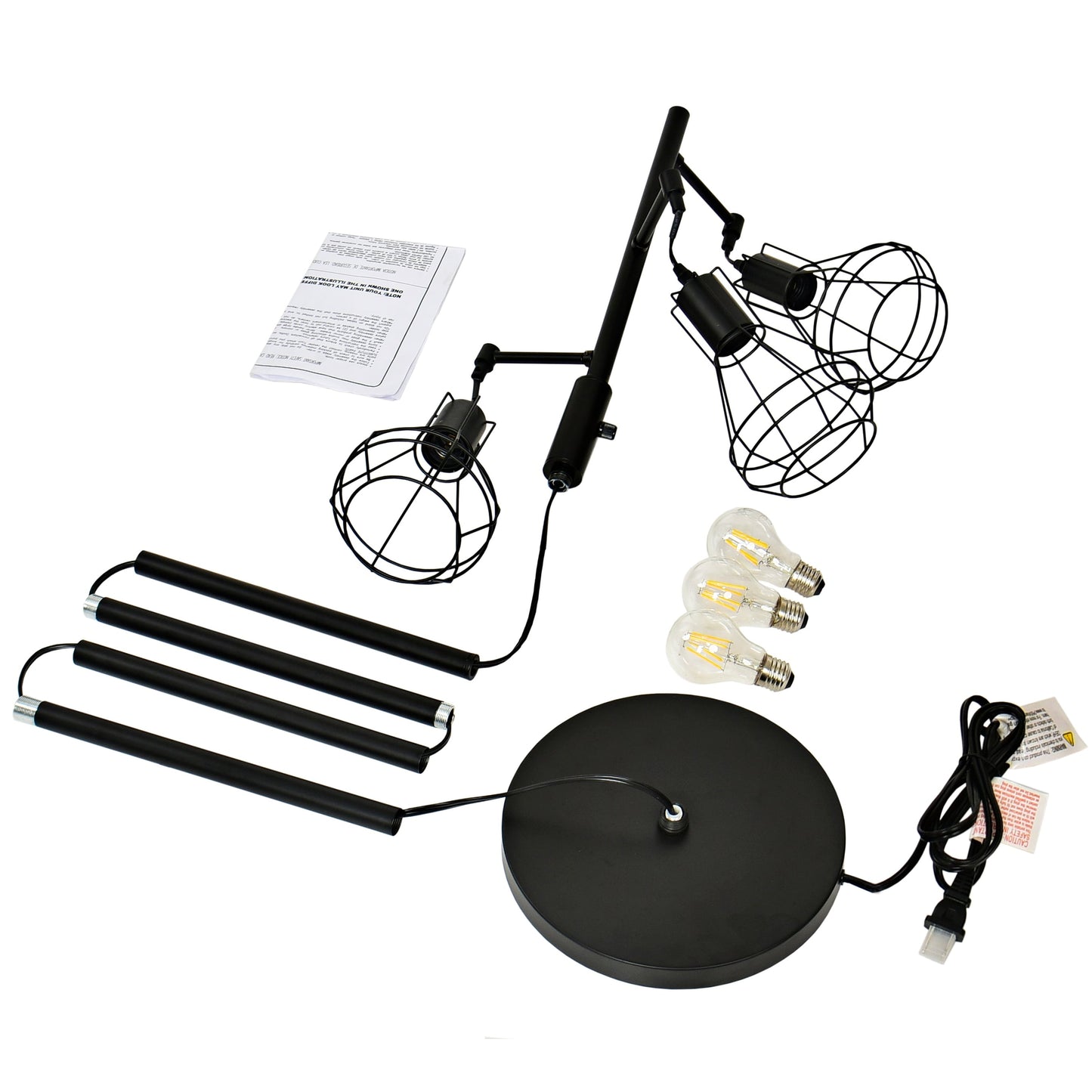 Farmhouse Industrial Floor Lamp Standing Tree Tall Lamp