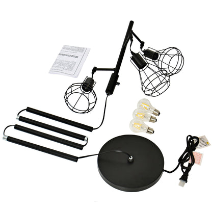 Farmhouse Industrial Floor Lamp Standing Tree Tall Lamp