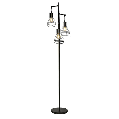 Farmhouse Industrial Floor Lamp Standing Tree Tall Lamp