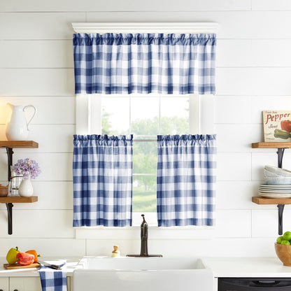 The Gray Barn Emily Gulch Buffalo Check Kitchen Curtain Valance - 60 W x15 L