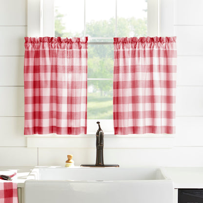The Gray Barn Emily Gulch Buffalo Check Kitchen Curtain Valance - 60 W x15 L
