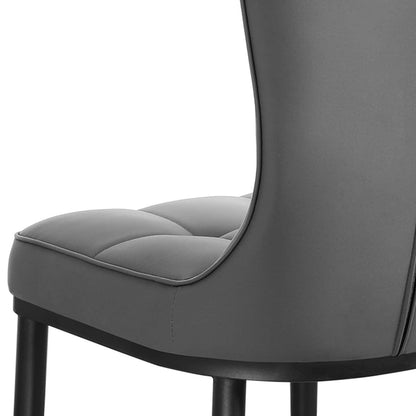 Faux Leather Upholstered Dining Chairs Set of 2/4