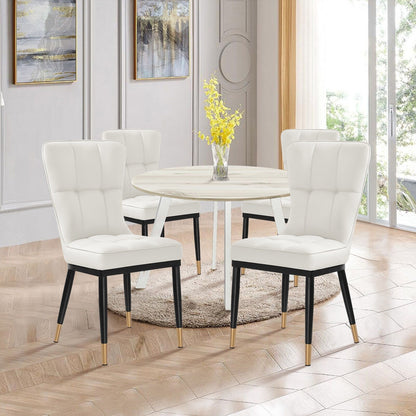 Faux Leather Upholstered Dining Chairs Set of 2/4