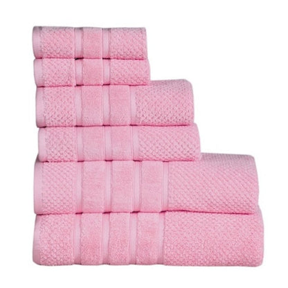 Luxurious Absorbent 650 GSM Combed Cotton 6-piece Towel Set
