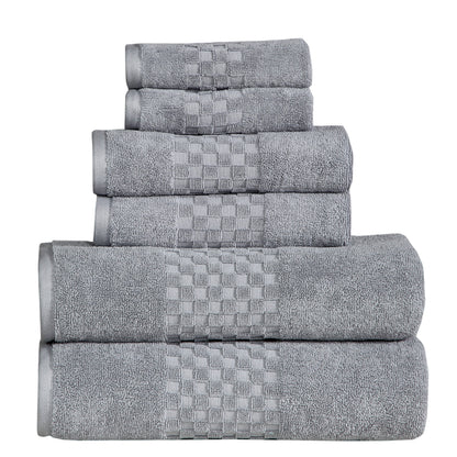 Luxurious Absorbent 650 GSM Combed Cotton 6-piece Towel Set