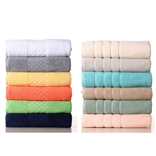 Luxurious Absorbent 650 GSM Combed Cotton 6-piece Towel Set