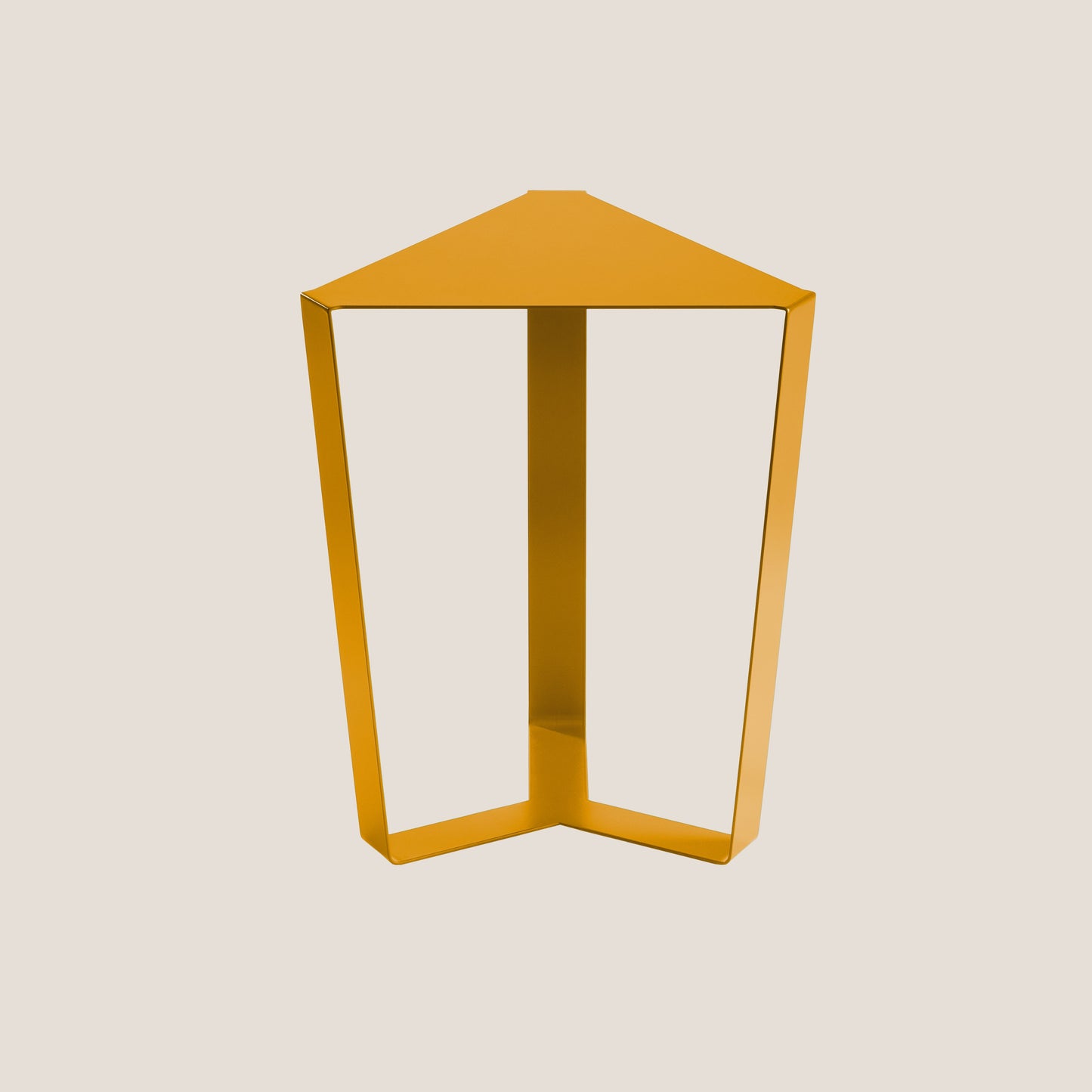 Finity tavolino triangolare per combinazioni modulari in diverse colorazioni giallo