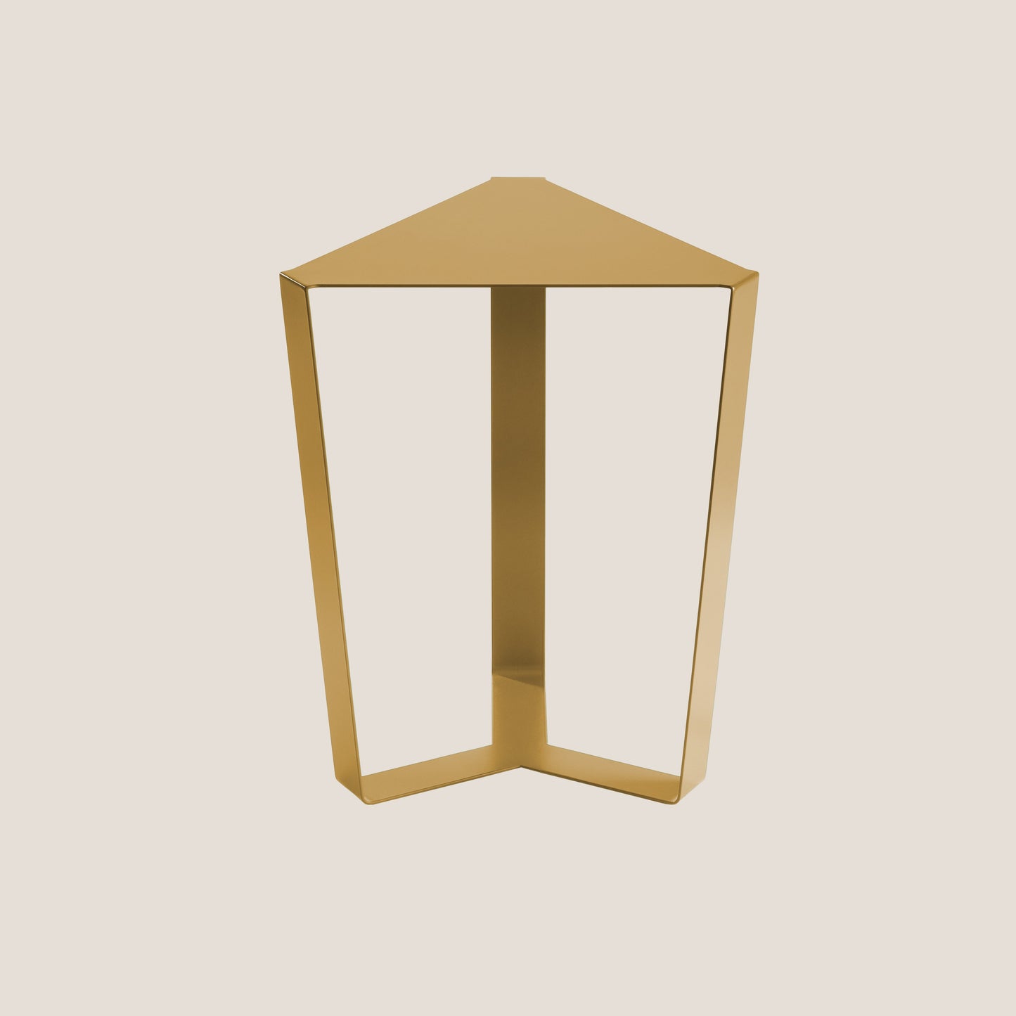 Finity tavolino triangolare per combinazioni modulari in diverse colorazioni oro