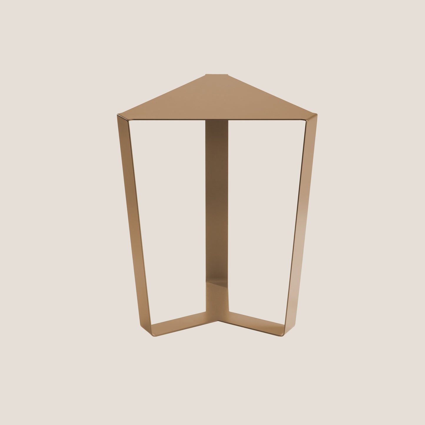 Finity tavolino triangolare per combinazioni modulari in diverse colorazioni rame