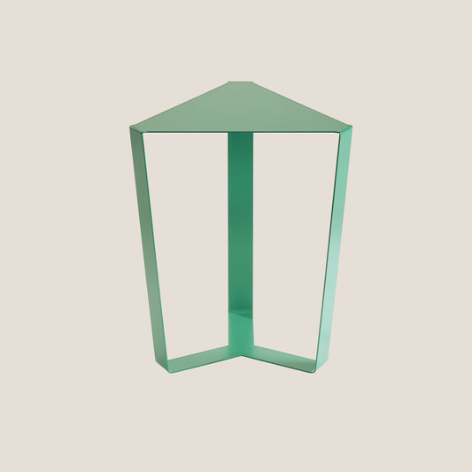 Finity tavolino triangolare per combinazioni modulari in diverse colorazioni salvia