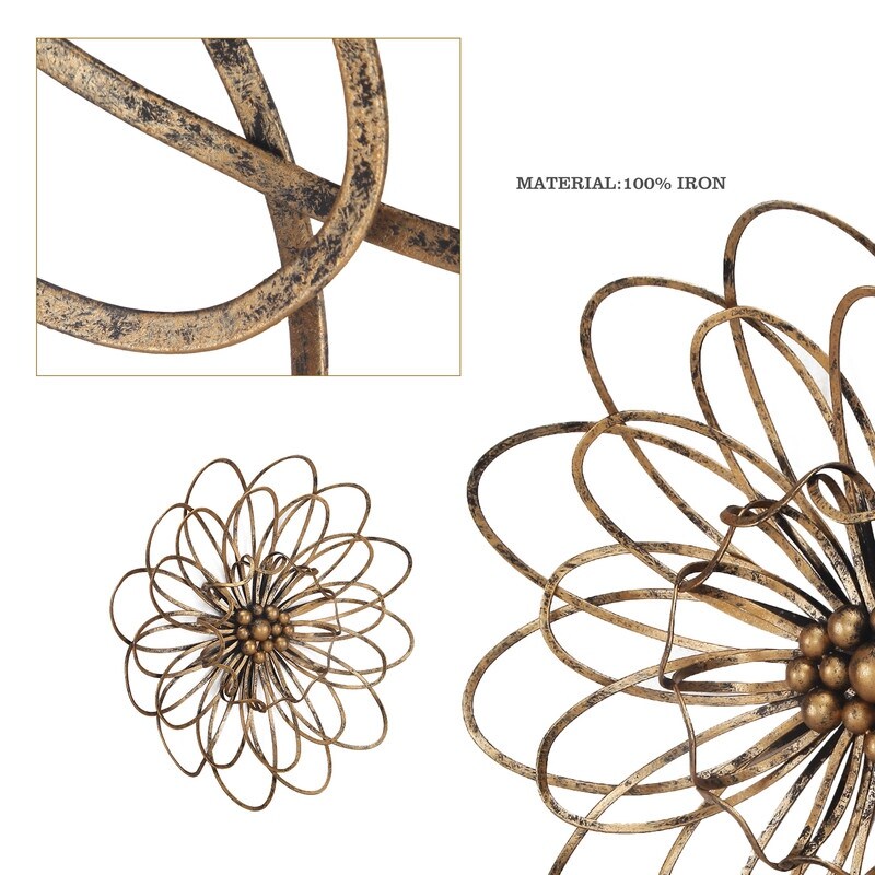 Flower Urban Design Metal Wall Decor