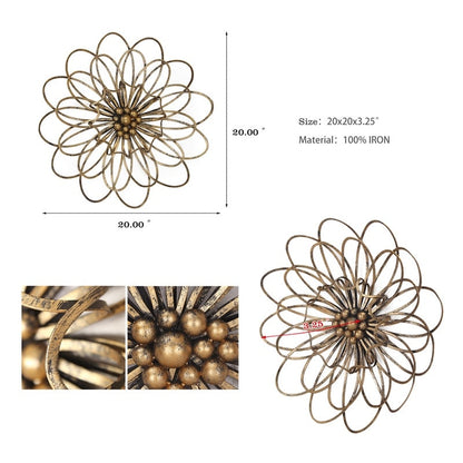 Flower Urban Design Metal Wall Decor