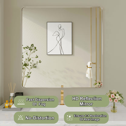Framed Wall Mounted Bathroom Vanity Mirror