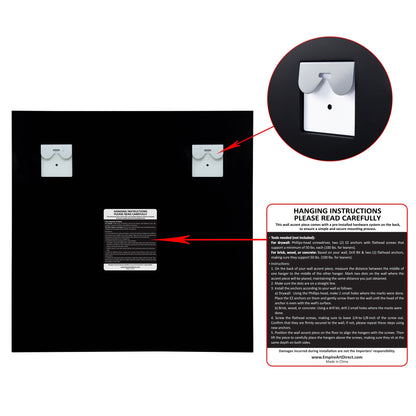 Frameless Beveled Prism Wall Mirror-Square/Rectangluar - Clear