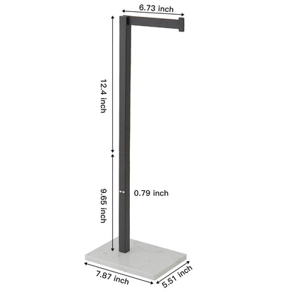 Freestanding Toilet Paper Holder with Natural Marble Base