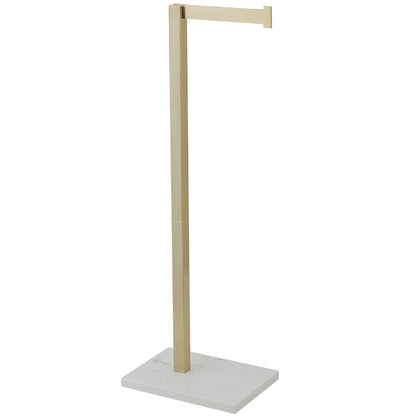 Freestanding Toilet Paper Holder with Natural Marble Base