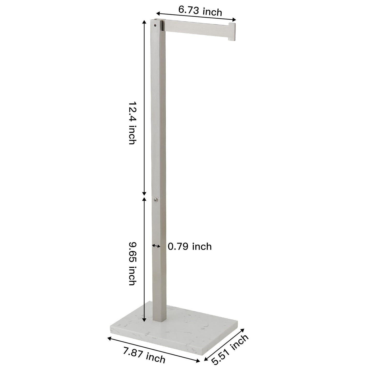 Freestanding Toilet Paper Holder with Natural Marble Base