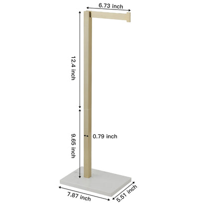 Freestanding Toilet Paper Holder with Natural Marble Base