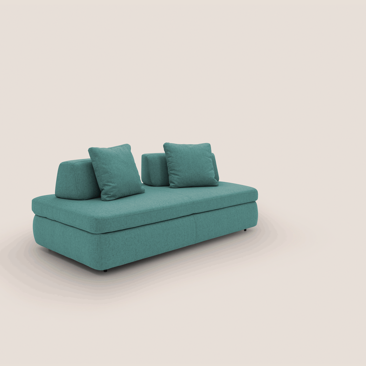 Gransasso Divano letto matrimoniale dal DESIGN innovativo in tessuto impermeabile T03 verde acqua