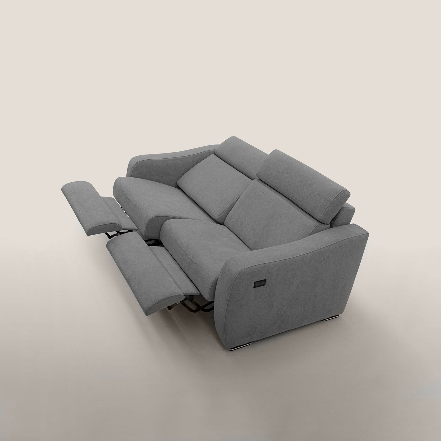 Gummy Divano con meccanismo relax elettrico grigio