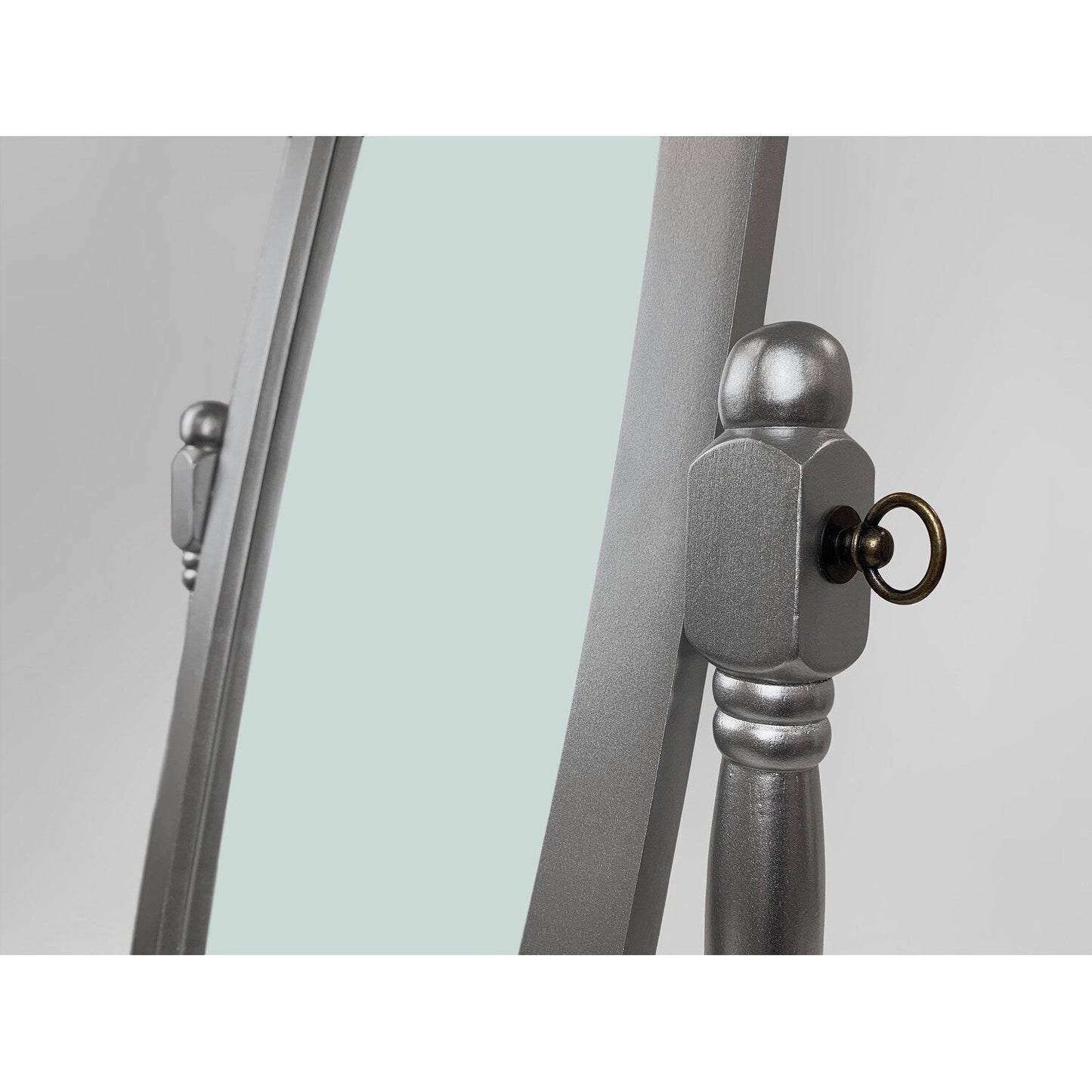 GTU Furniture Swivel Adjustable Full-Length Standing Oval Wood Cheval Floor Mirror