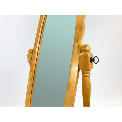 GTU Furniture Swivel Adjustable Full-Length Standing Oval Wood Cheval Floor Mirror