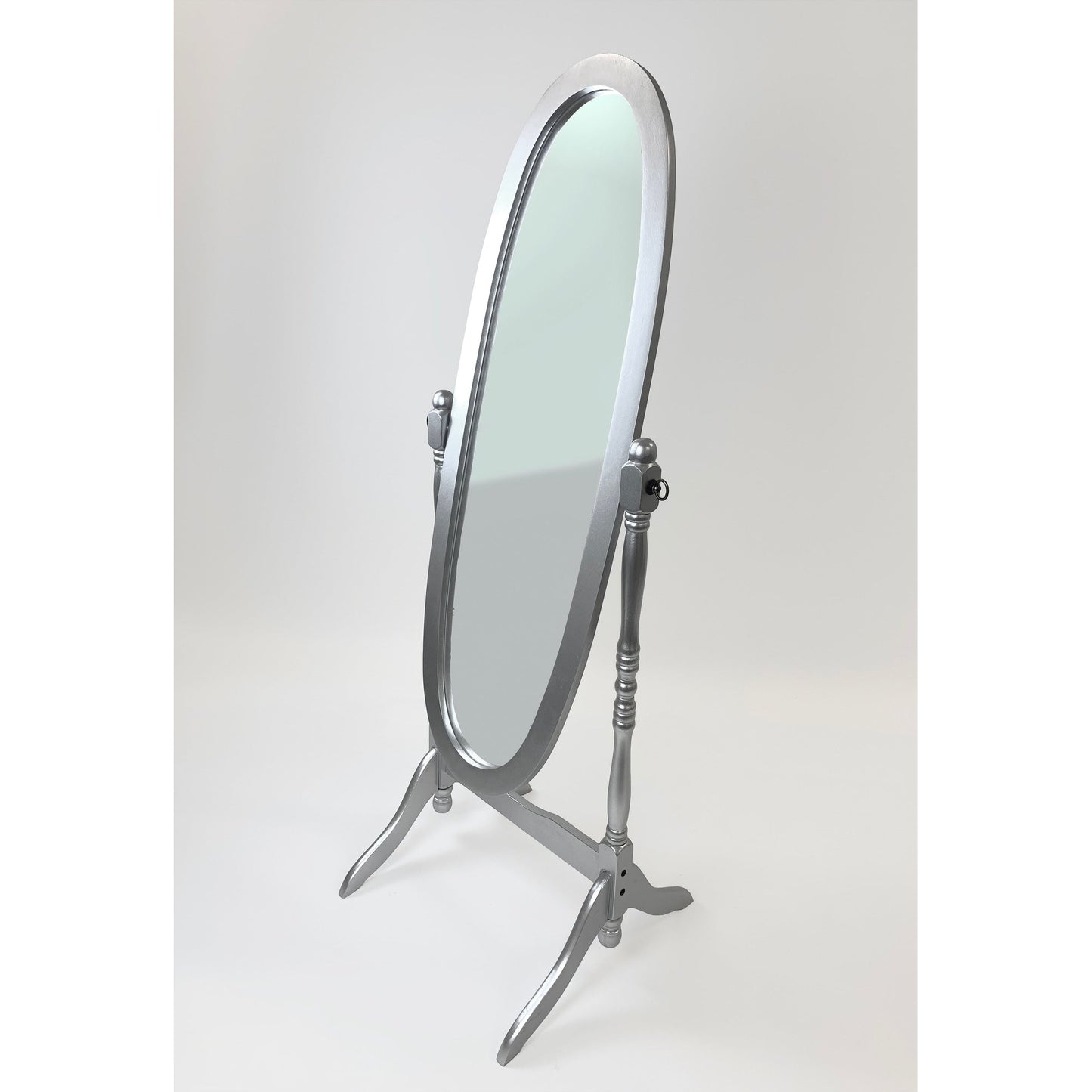 GTU Furniture Swivel Adjustable Full-Length Standing Oval Wood Cheval Floor Mirror