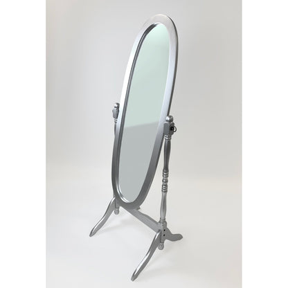 GTU Furniture Swivel Adjustable Full-Length Standing Oval Wood Cheval Floor Mirror