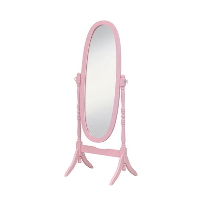 GTU Furniture Swivel Adjustable Full-Length Standing Oval Wood Cheval Floor Mirror
