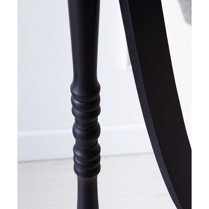 GTU Furniture Swivel Adjustable Full-Length Standing Oval Wood Cheval Floor Mirror