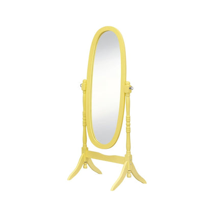 GTU Furniture Swivel Adjustable Full-Length Standing Oval Wood Cheval Floor Mirror