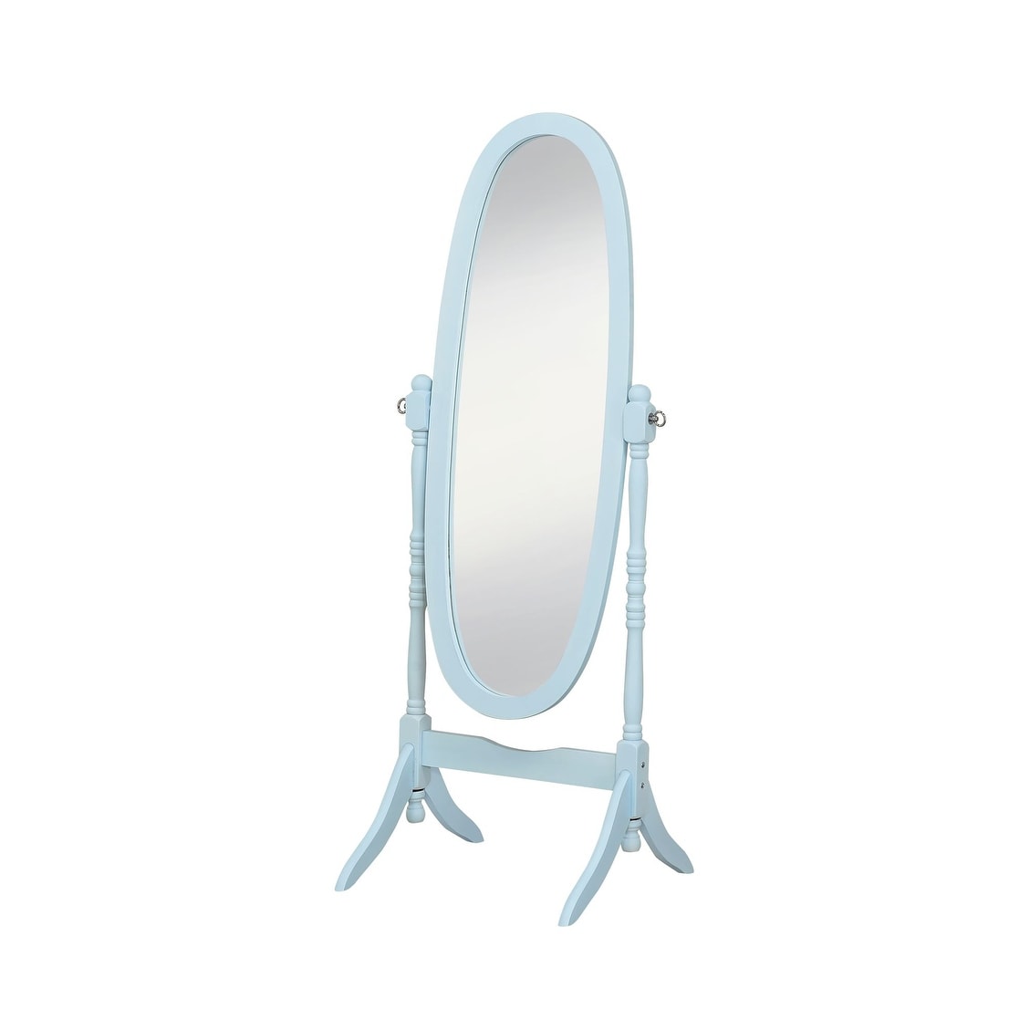 GTU Furniture Swivel Adjustable Full-Length Standing Oval Wood Cheval Floor Mirror