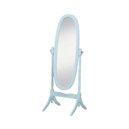 GTU Furniture Swivel Adjustable Full-Length Standing Oval Wood Cheval Floor Mirror