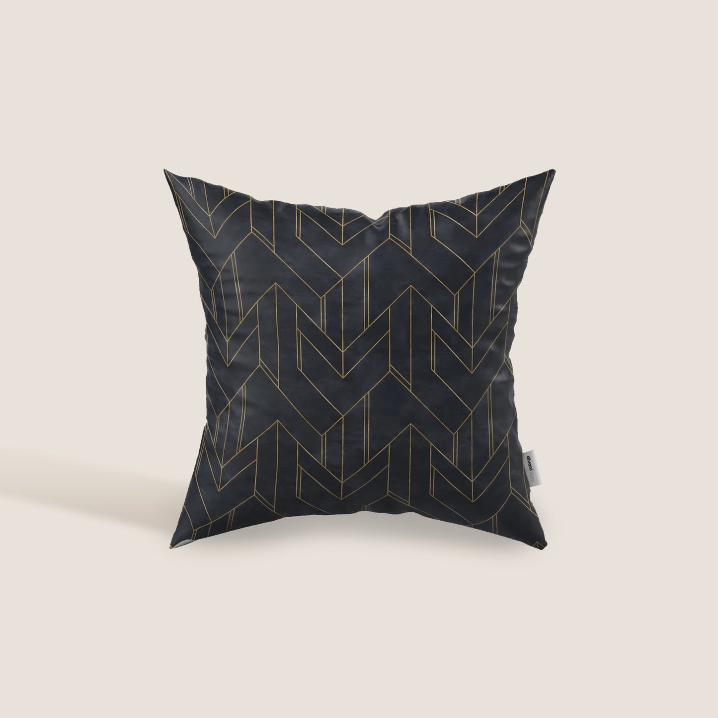 Cuscino decorativo geometrico in velluto Impermeabile disponibile in diverse colorazioni nero